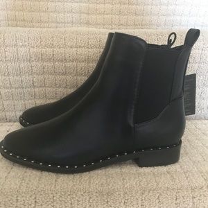Fall is coming! Super cute black studded booties.